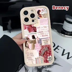 Phone Case for iPhone 15 16 14 Pro Max 13 12 11 XR XS Plus E  Divine Grace Pattern Shockproof Silicone TPU Bumper Drop Protection Cover Smartphone Casing