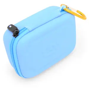 CASEMATIX Carry Case Fits Moonbird Moonbuddy Guided Meditation and Breathing Device, USB-C Cable and More - Includes Light Blue Case Only