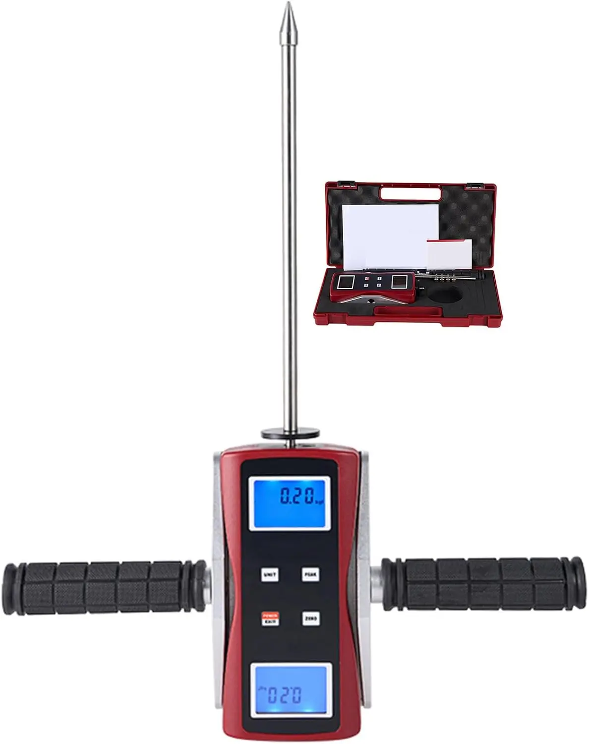 Soil Compaction Tester,Digital Soil Penetrometer,Ground Bearing Capacity Detector,0-100kg,Depth 0-30cm,Store Multiple Sets Data,Large Screen Display