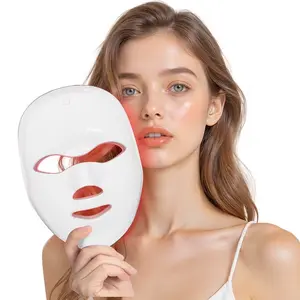 Portable LED Mask Skincare Device, USB Rechargeable Home Beauty Care Tool, Multifunctional Wireless Face Mask Equipment for Adults