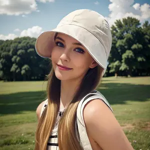 Women's Sun Care Hat, Outdoor Sun Hat, Sun Bucket Hat, 1pc Adjustable Drawstring Design Wide Brim Sunblock Hat, Hair Styling Tools for Women & Girls