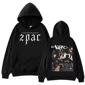 [2pac] Tupac Shakur 2pac Shirts Women and Men, Harajuku Hip Hop Pullover Tops Popular Music Sweatshirt Fans Gift Sweatshirt, Hoodie, 90s Hip Hop Tee