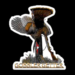 Gobbler Getter Wild Turkey Hunting Sticker,  Vinyl Sticker For Laptop Notebook Phone,  Waterproof