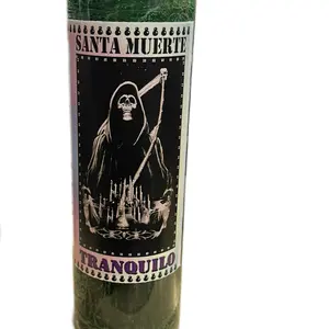 Santa Muerte Tranquility Fixed Candle Ready for Used