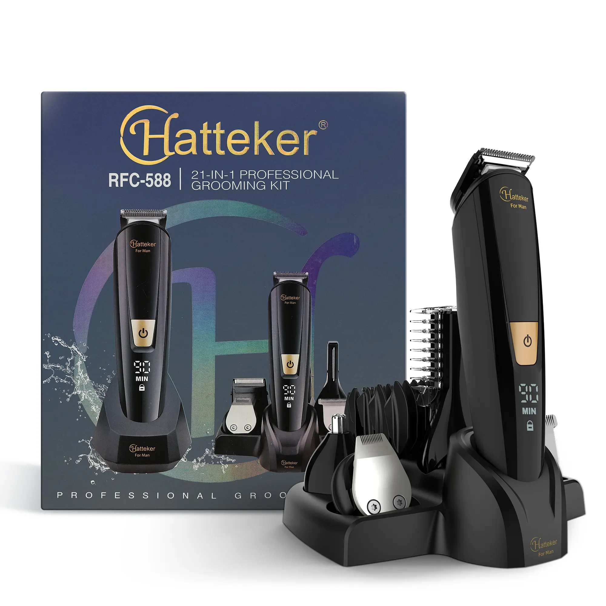 6 in 1 Electric Body Hair Trimmer, Cordless Trimmer, Wireless Trimmer, Rechargeable Trimmer, Multifunctional Hair Trimmer, Hair Trimmer Kit Hair Clipper for Men, Waterproof Beard Trimmer Electric Shaver, Men's Hair Removal Tool, Gift for Boyfriend