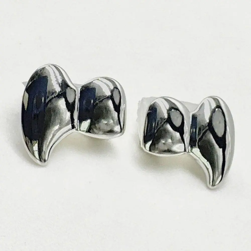 2Pcs/Set Double Glossy Hip-Hop Tooth Grills Halloween Gift Gold Silver Color Tooth Caps Punk Jewelry Charm Fangs Dental Grills Oral