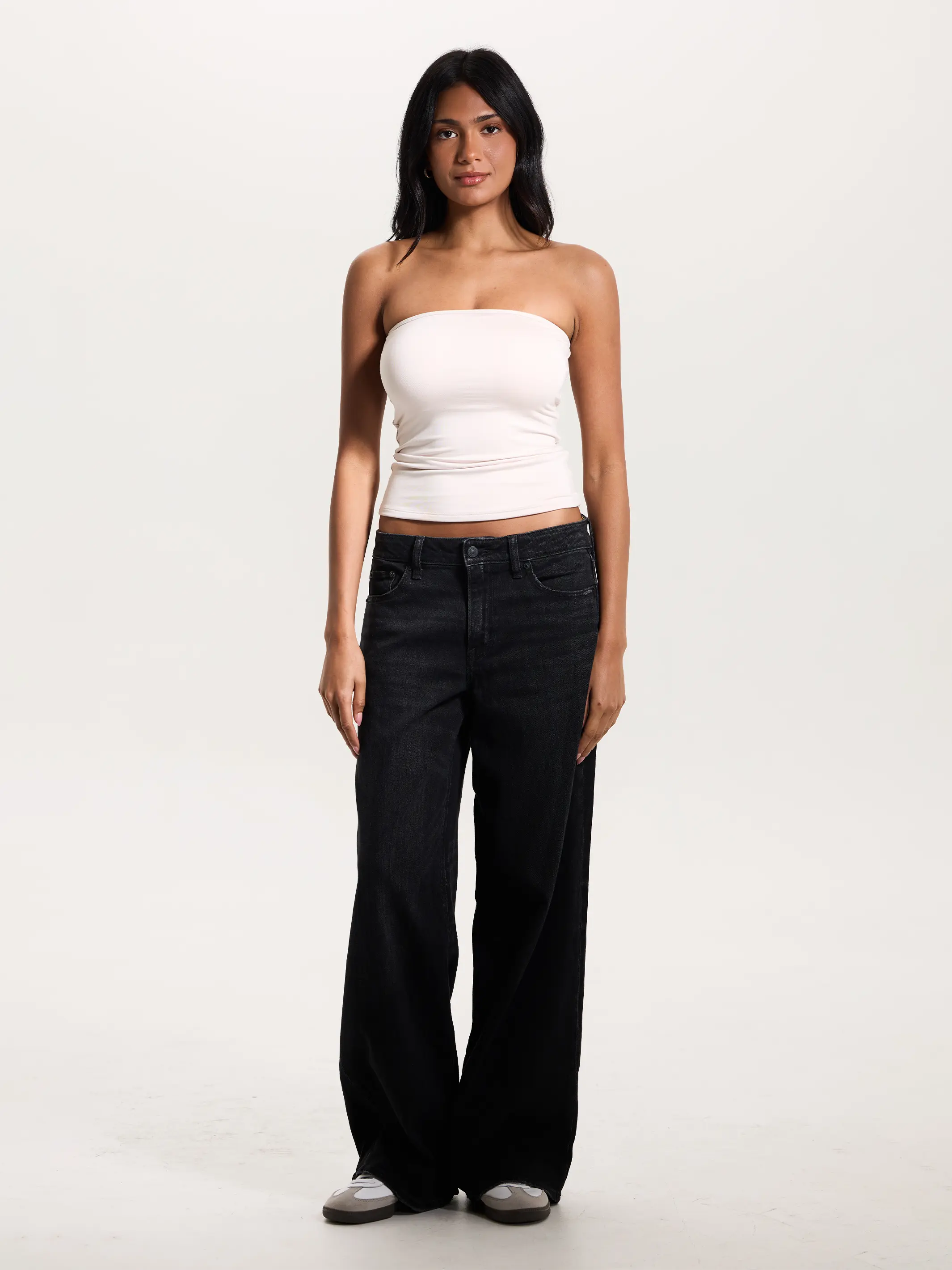 Women's Solid Tube Top Brami (Full Length) in Soft Cotton Fabric