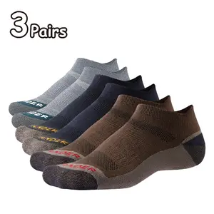 WANDER Merino Wool Ankle Running Hiking Socks 3 Pairs Lightweight Cushioned Sweat-Wicking No Show Athletic Socks Men Women