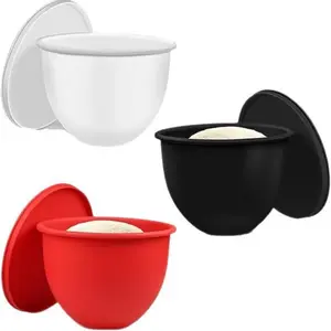 Silicone Bowl Liner for Kitchenaid Tilt-Head 5qt Mixers, 3 Liners & 3 Lids, Non-Stick Anti-Scratch, Noise Reduction, Foldable, Dishwasher Safe
