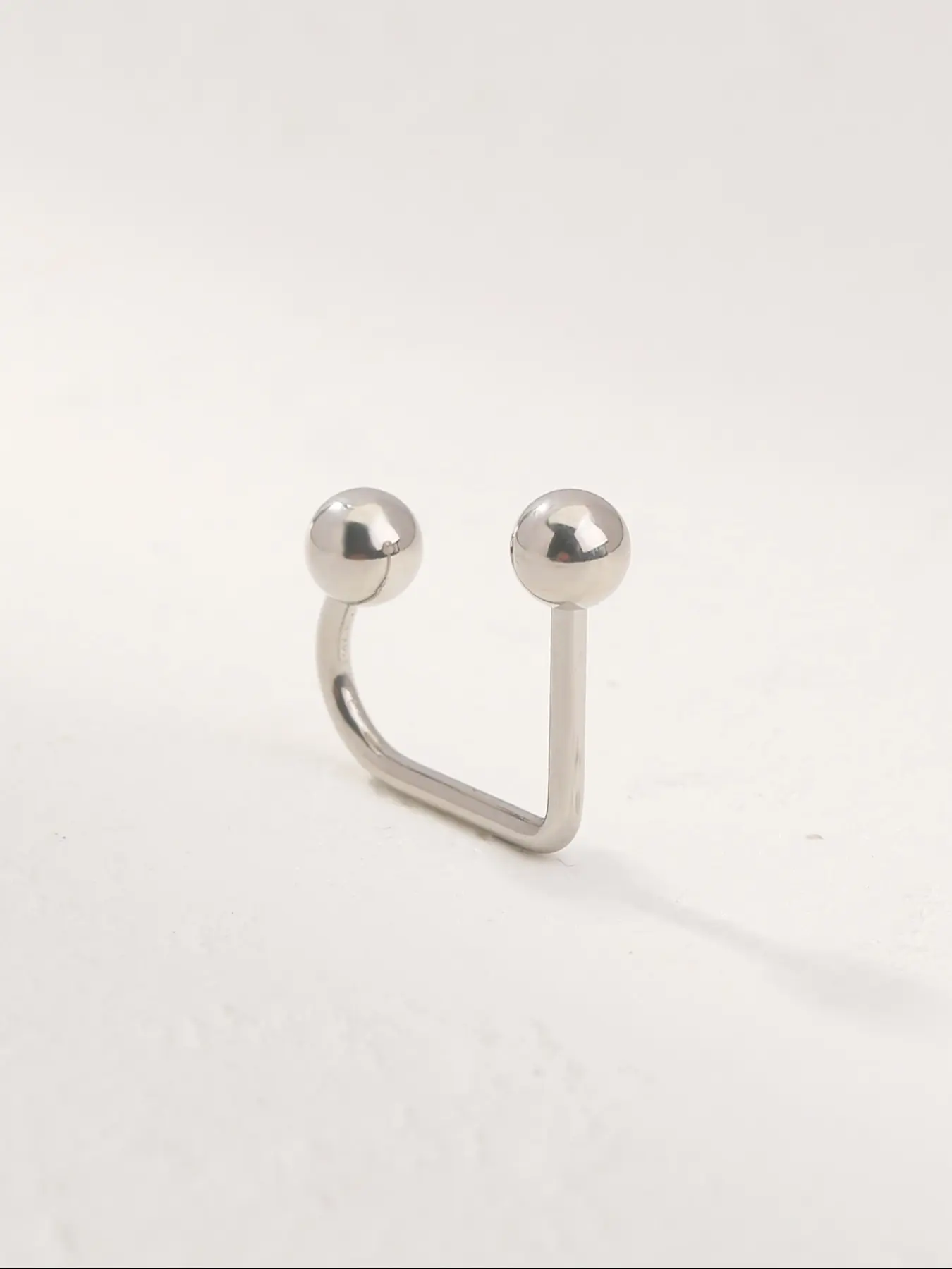 Punk Steel Color U-Shaped Lip Ring, Unisex Stainless Steel Piercing Stud, Body Piercing Jewelry, Fashionable and Durable Jewelry Accessory for Men and Women