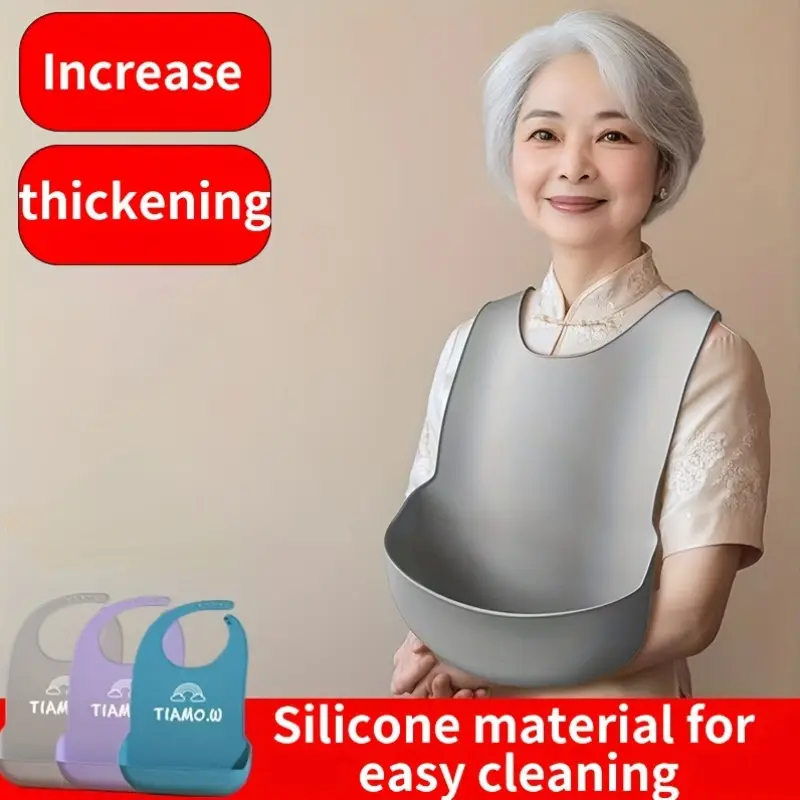 Adult bibs, senior dining bibs, 3D bibs, food bibs, mealtime aids, easy to clean, comfortable fit, snack protectors, caregivers, senior bibs, Apron, Easy Cleaning Apron