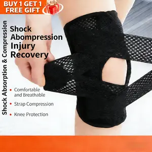 Upgraded Knee Brace For Meniscus - 4th/6th Gen Adjustable Patella Support, Compression Strap For Sports Fitness, Ultra-Thin Design