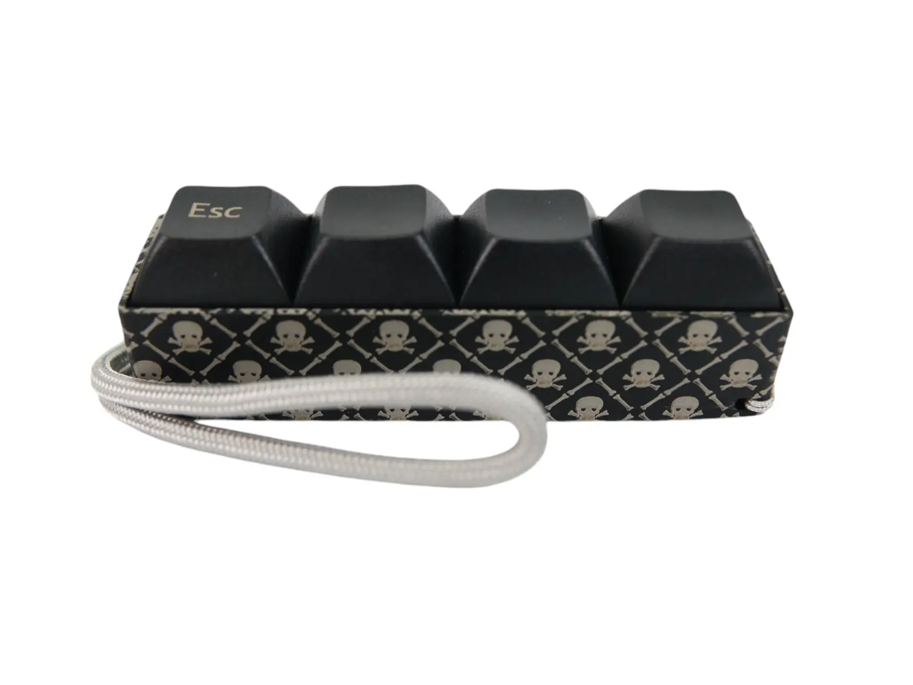 ESC Skull Picky Party Clicky Keychain with smooth skull Base you customize Tactile Switch