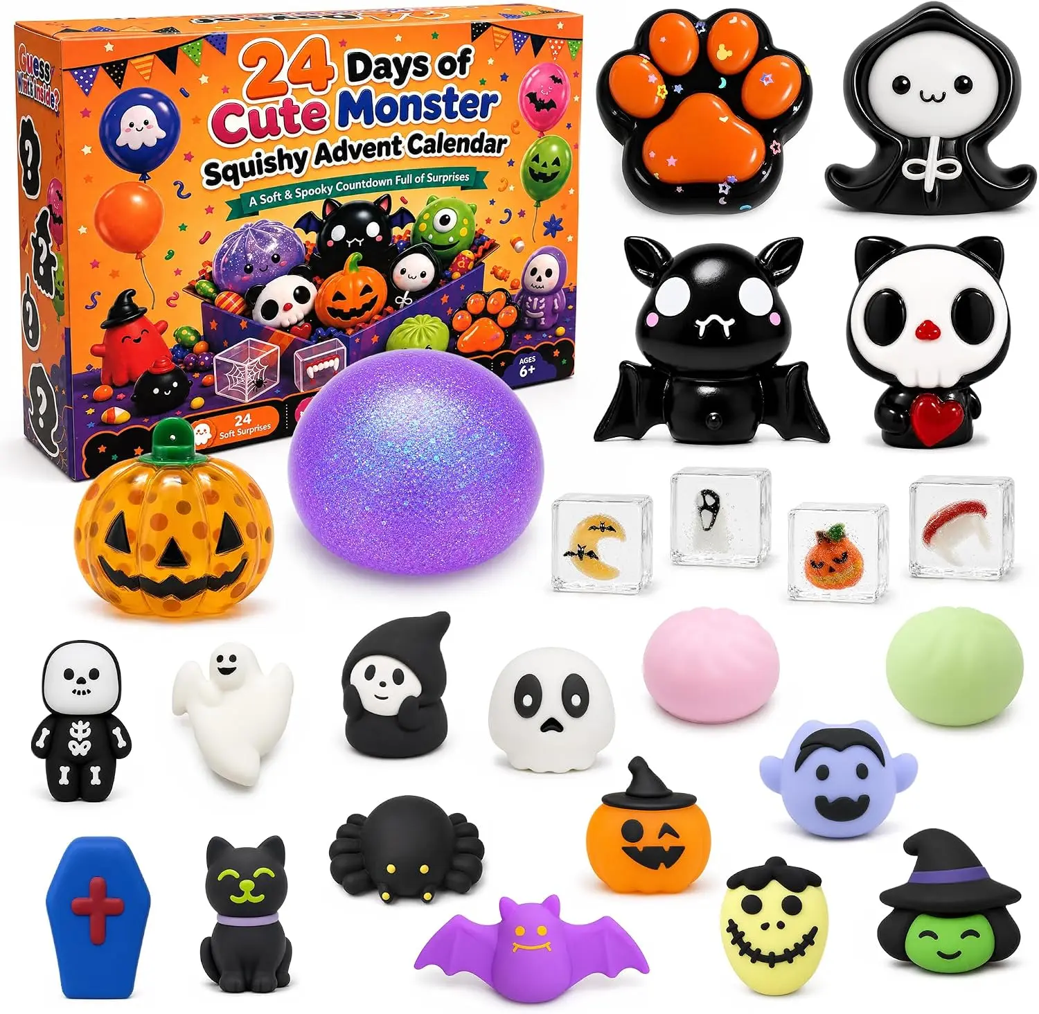 Funewest 24 Day Halloween Squishy Advent Calendar 2026 for Kids