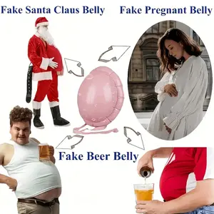 Inflatable Belly Prop, PVC Simulated Pregnancy Belly, Party Entertainment Supplies, Tricky & Funny Decoration, 1pc/2pcs Set
