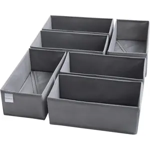 6 Packs Dresser Drawer Organizers for Clothing,Woven-Fabric  Clothes Organizer and storage in Bedroom-Closet & Drawer Organization-1 Large Cell