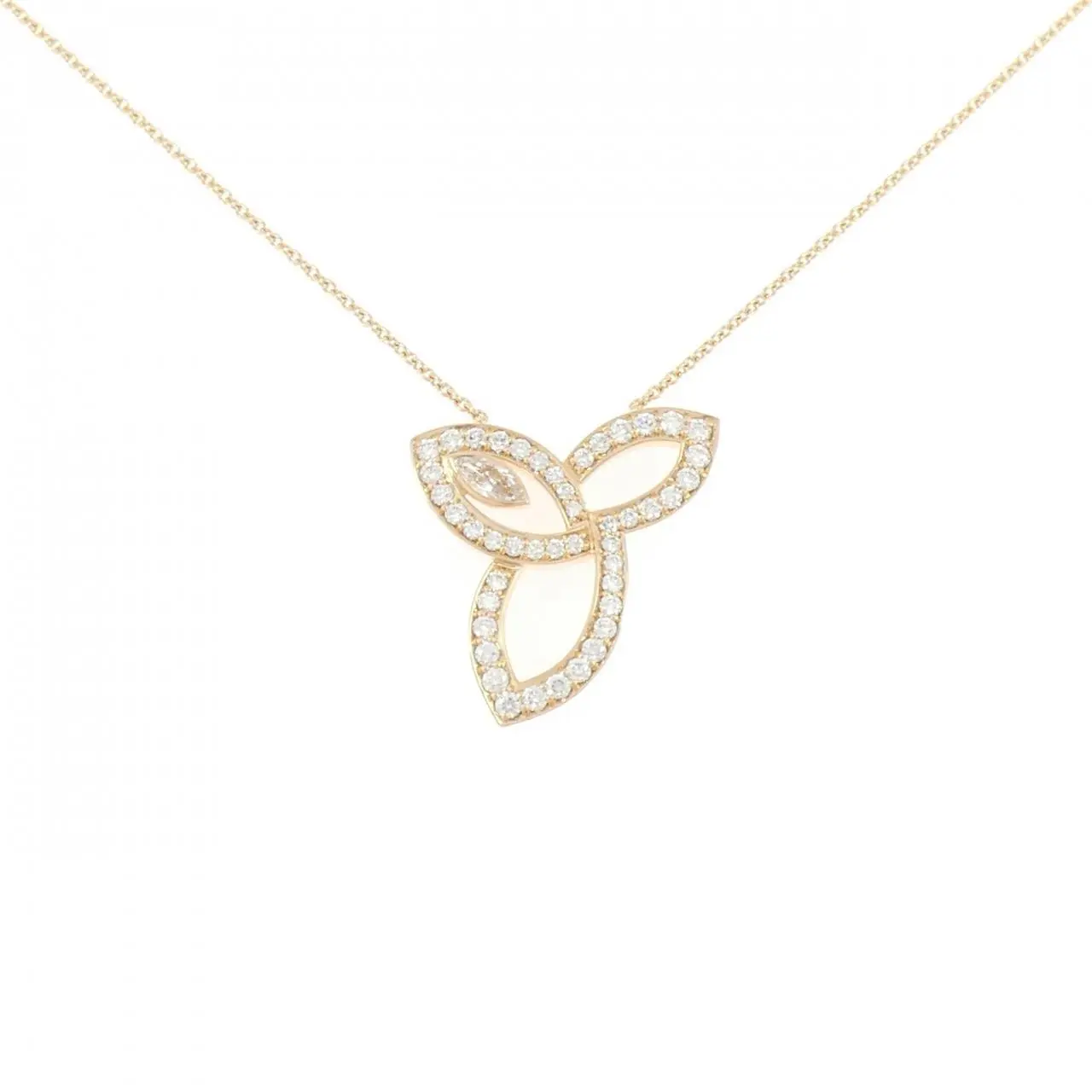 Harry Winston Lily Cluster 750 Pink Gold Diamond Necklace