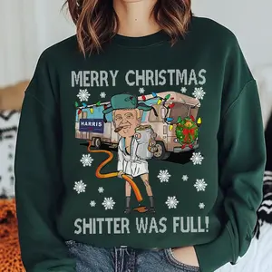 Trump Shitter full Christmas Sweatshirt, Merry Christmas Gift, Make Christmas Great Again Shirt, Xmas Sweatshirt ,Funny Xmas Shirt