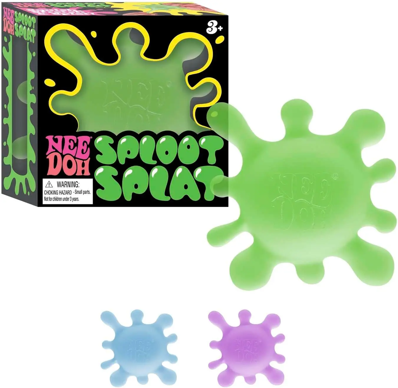 NeeDoh SplootSplat -The Splat That Sploots - Sensory Toy to Squish, Squeeze, and Pull, Premium Stretchable Stress Relief Toy - Ages 3 and Up - Color M