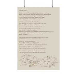 Fear and Fridays Art Print, Brown, Unframed