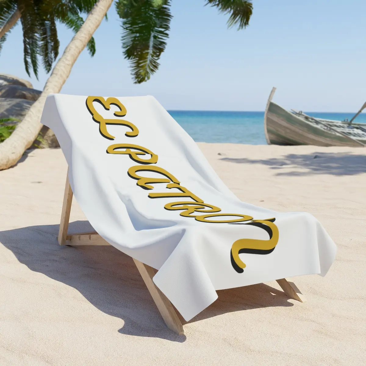 El Patron beach towel, mexican, el jefe, hispanic, latin, patron, boss