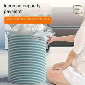 Large Capacity Foldable Laundry Basket | Reinforced Handle Design, Durable & Minimalist Organizer for Clothes & Toys, Ideal for Bathroom & Bedroom Use – Multifunctional Home Storage Bin Holds Up to 90 Items