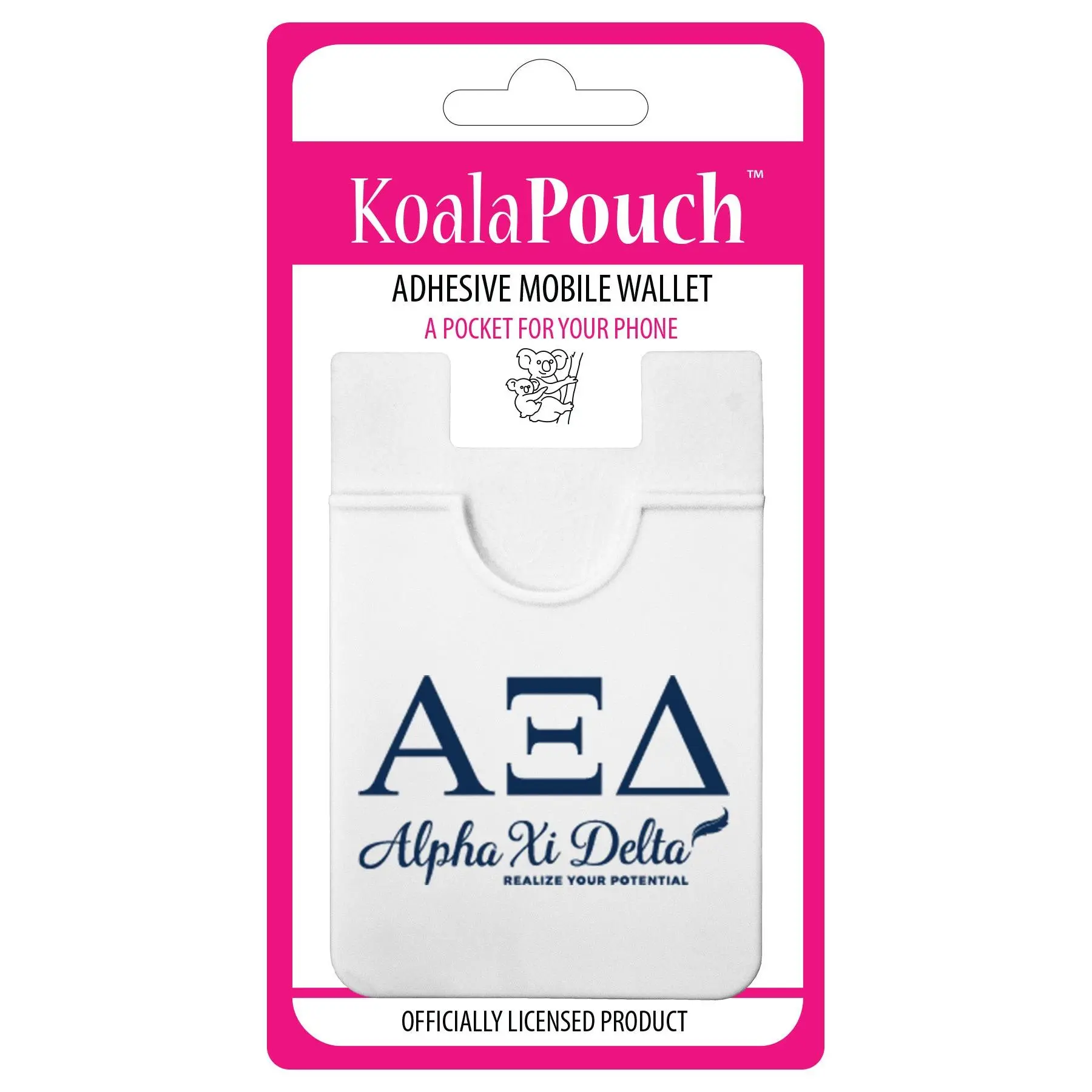 Alpha Xi Delta Koala Pouch - Logo Design