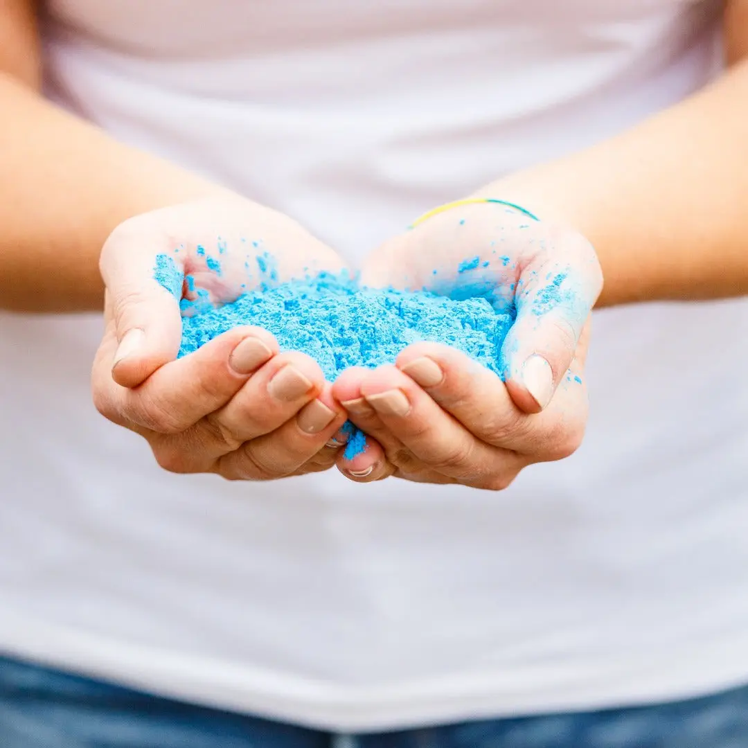 3 lb FD&C Approved Biodegradable Blue Gender Reveal Powder, Large No-Mess Bag, Easy-to-Clean Party Decor, Festive Party Supply for Gender Reveal Events