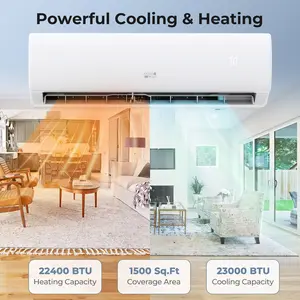 COSTWAY - Smart 23000 BTU 208/230V Mini Split AC/Heat Pump with Alexa & Google Assistant