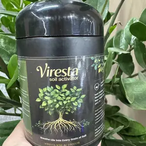 Viresta Soil Revitalizer (13.8oz / 390g), Concentrated Humic Acid Formula for Lawn & Garden Plant Food Enhancer Yields 266 Gallons Fertilizer Lawn & Garden Soil Conditioner - Plant Food Enhancer, Concentrated Humic Acid