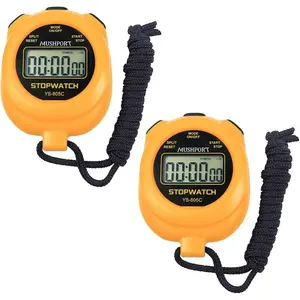 2 Pack Digital Stopwatch Timer with ON/Off Countdown, AAA Battery Included, Large Display Simple Stop Watch for Sports Coaches PE Teacher Referees
