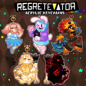 REGRETEVATOR Acrylic Keychains, Kawaii Keychain Gifts For , Unique Keyrings for Personal Style, Cute Keychains for Bags and Keys, Durable, Lightweight and Perfect for Personal Style, Collecting and Gifting