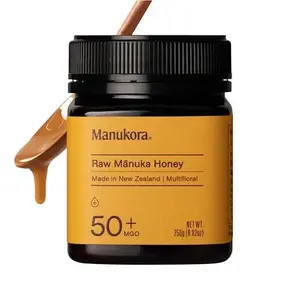 Manukora Raw Manuka Honey, MGO 50+, New Zealand Honey, Non-GMO, Traceable from Hive to Hand, Daily Wellness Support - 250g (8.82 Oz)