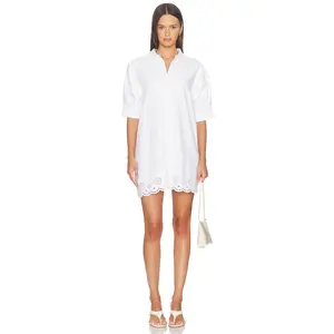 FRAME The Eyelet Play Dress in White