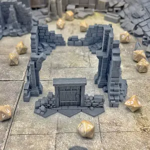 Dragon & Dungeon Terrain Ruins Wall Model, Detailed Wall Models, Tabletop Role Playing Game Accessory, Perfect Gift for 14+ Rpg Enthusiasts, Compatible with Fantasy Rpg