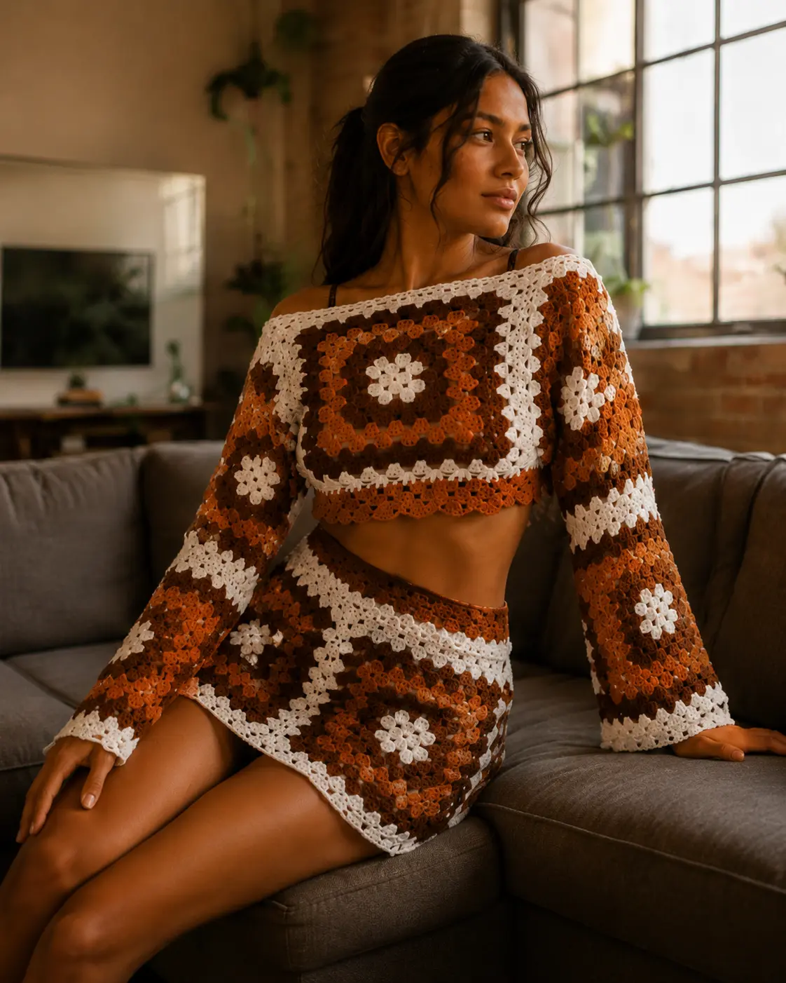 Handmade Granny Square Crochet Set // Pumkin