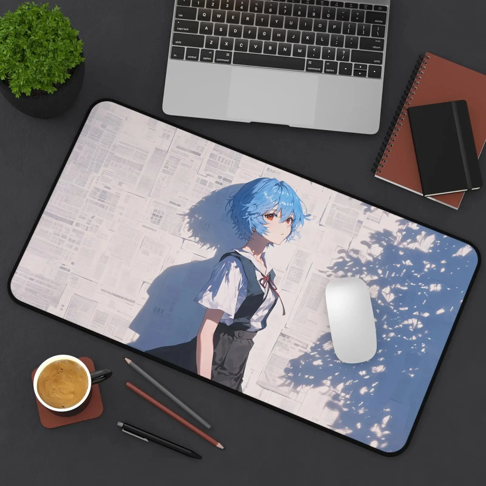 Anime Evangelion Rei Ayanami Desk Mat, Mouse Pad, Anime Girl, Cute, Gift