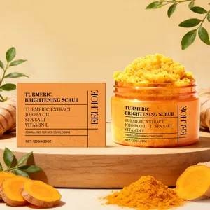Eelhoe Turmeric Scrub for Gentle Skin Cleaning, Moisturizing and Softening Body Care, Refreshing Exfoliating Formula
