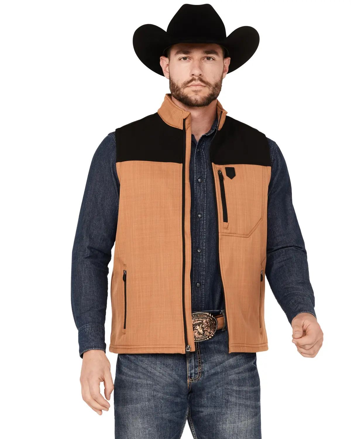 Rank 45 Men's 45&Reg; Men'S Lakewood Softshell Block Vest - Rmfa23v7-Ltbrwn