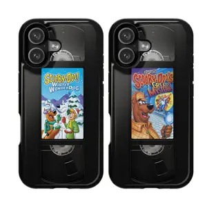 VHS Scooby Doo Phone Case - Christmas Scooby Doo Cartoon Protective Cover, Gift for Her, Gift for Him, Cute Dog Xmas Cartoon Phone Cover for iPhone 17 16 15 14 13 12 11, VHS Christmas Movies Tough Cas