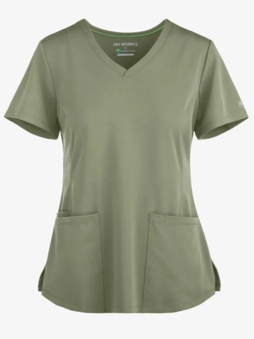 HH Works by Healing Hands Monica Women's 4-Pocket STRETCH V-Neck Scrub Top