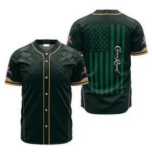 US Flag Saint Patrick's Day Crown Royal Baseball Jersey - Crown Royal Jersey Shirt For Men Women, Crown Royal Baseball Shirt