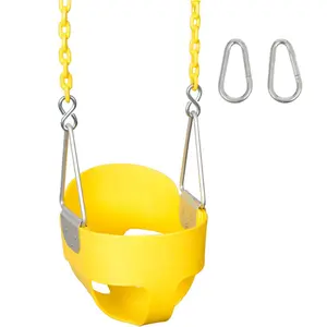 Swing Set Stuff Inc. Highback Full Bucket Swing Seat With 5 1/2 Ft Coated Chain Yellow
