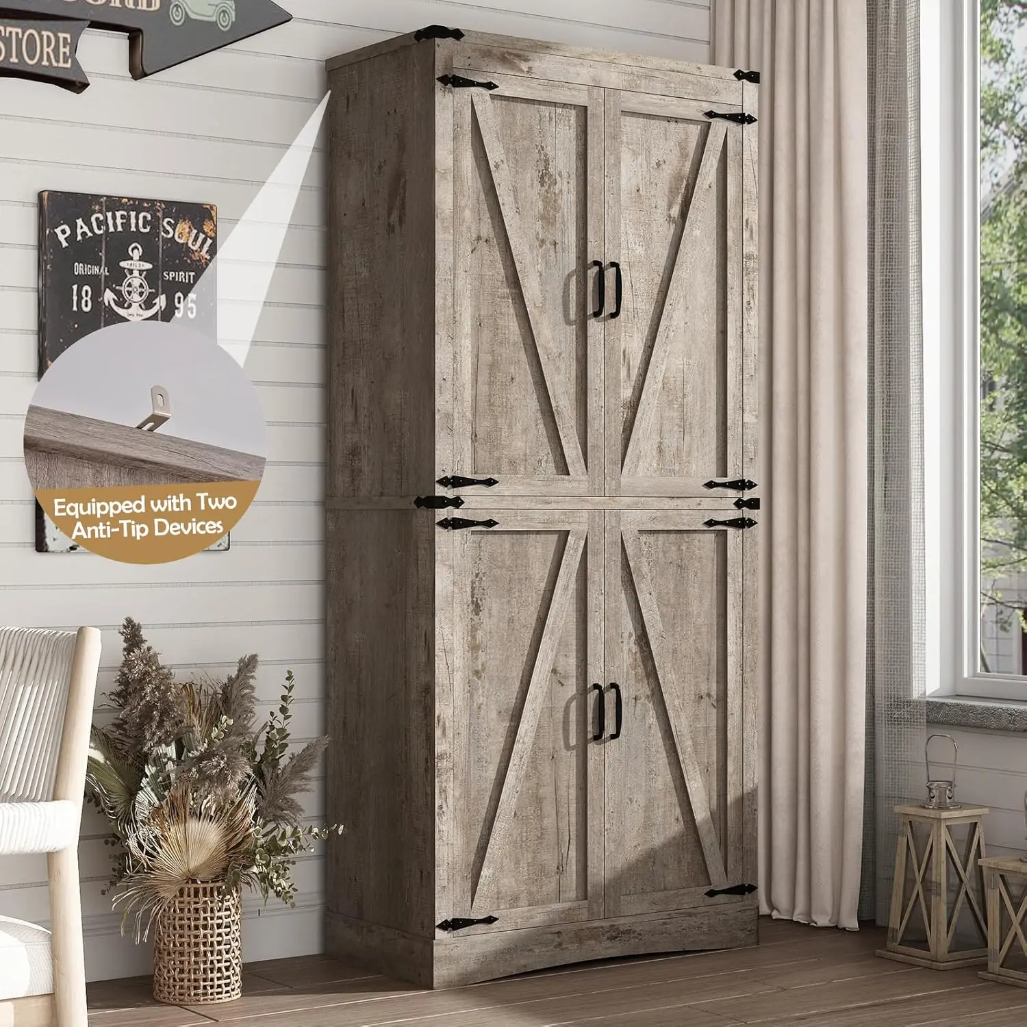 Light Rustic Oak-4 Doors