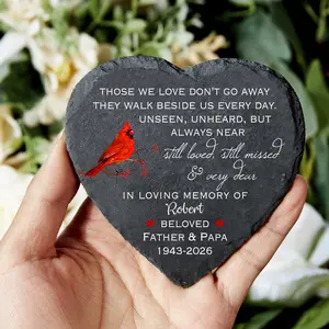 Personalized Memorial Slate Stone Plaque, Custom Remembrance Gift, Sympathy Gift for Loss of Loved One, In Loving Memory Keepsake, In Loving Memory Gift, Sympathy Keepsake for Mom Dad Husband Wife Pet, Bereavement Funeral Remembrance Decor