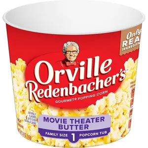Orville Redenbacher’s Microwave Popcorn + Tub, Movie Theater Butter Flavor, 3.9 oz