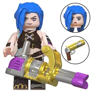 QD001-QD008 Arcane Figure Jinx Vi Anime Figure Jayce Viktor Figurine Statue Model Collection Q Version Decoration Toy Gift