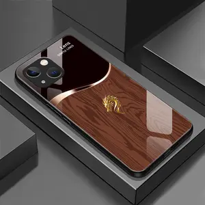 Suitable for [iPhone 14 Plus] Personality simple split dragon pattern creative business high-end anti-drop glass mobile phone case affordable anti-drop anti-fingerprint-888