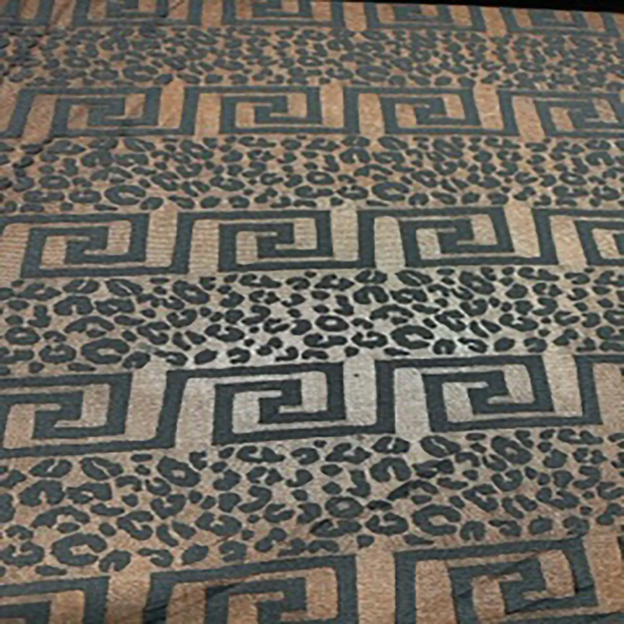 Spandex Palace Exotic Burnout Mesh Fabric - 58/60 in Wide, Durable Premium Sheer Polyester, Leopard Print, Flexible, Hand Wash Only, No Ironing, Ideal for Event Wear, Dressmaking, Flexibility, Greek Leopard, Exotic Look, Sportswear