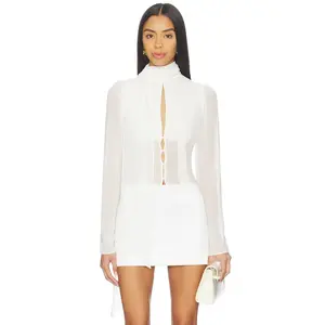 GUIZIO Ara Long Sleeve Top in Ivory